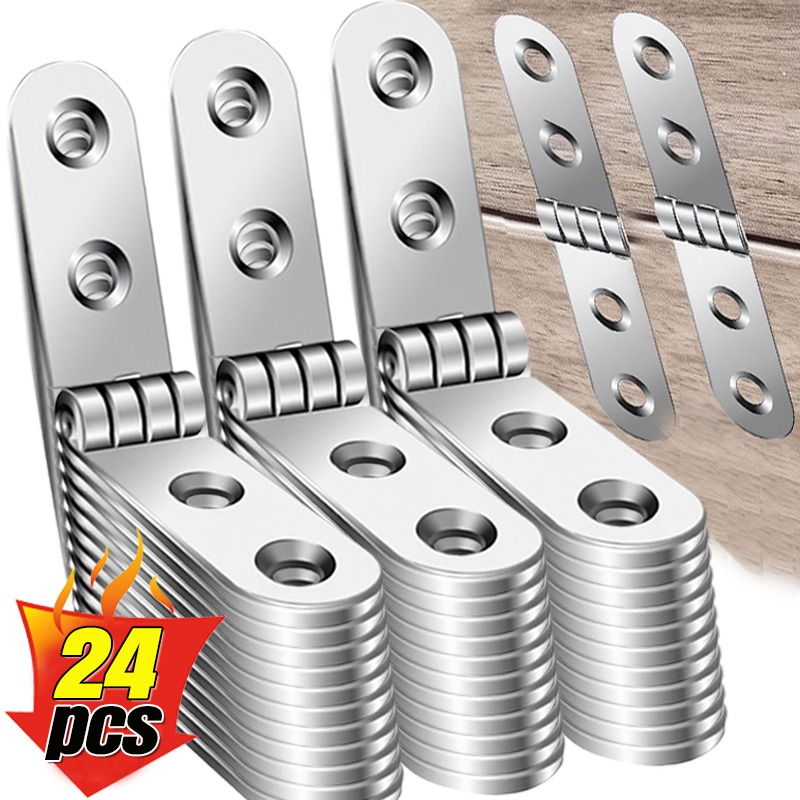 Cabinet Hinge Overlay - 24/2PCS พับมุมโค้งมนบานพับ FLAP ตู้ Bedframe 180