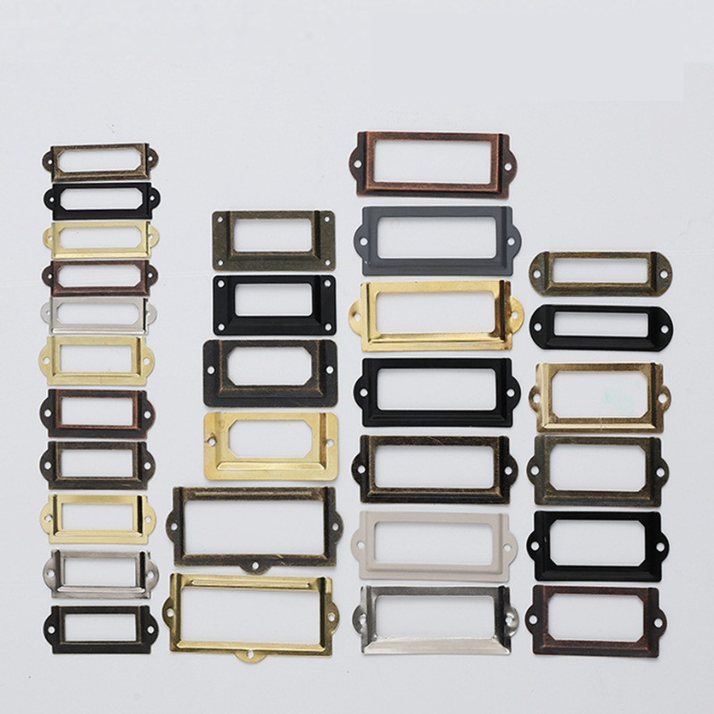 Furniture Hardware Names - 300Pcs โบราณตู้ป้ายดึงกรอบโลหะเหล็กชื่อการ์ดราคาไม้ลิ้นชักเฟอร์นิเจอร์ฮาร์ดแวร์สกรู