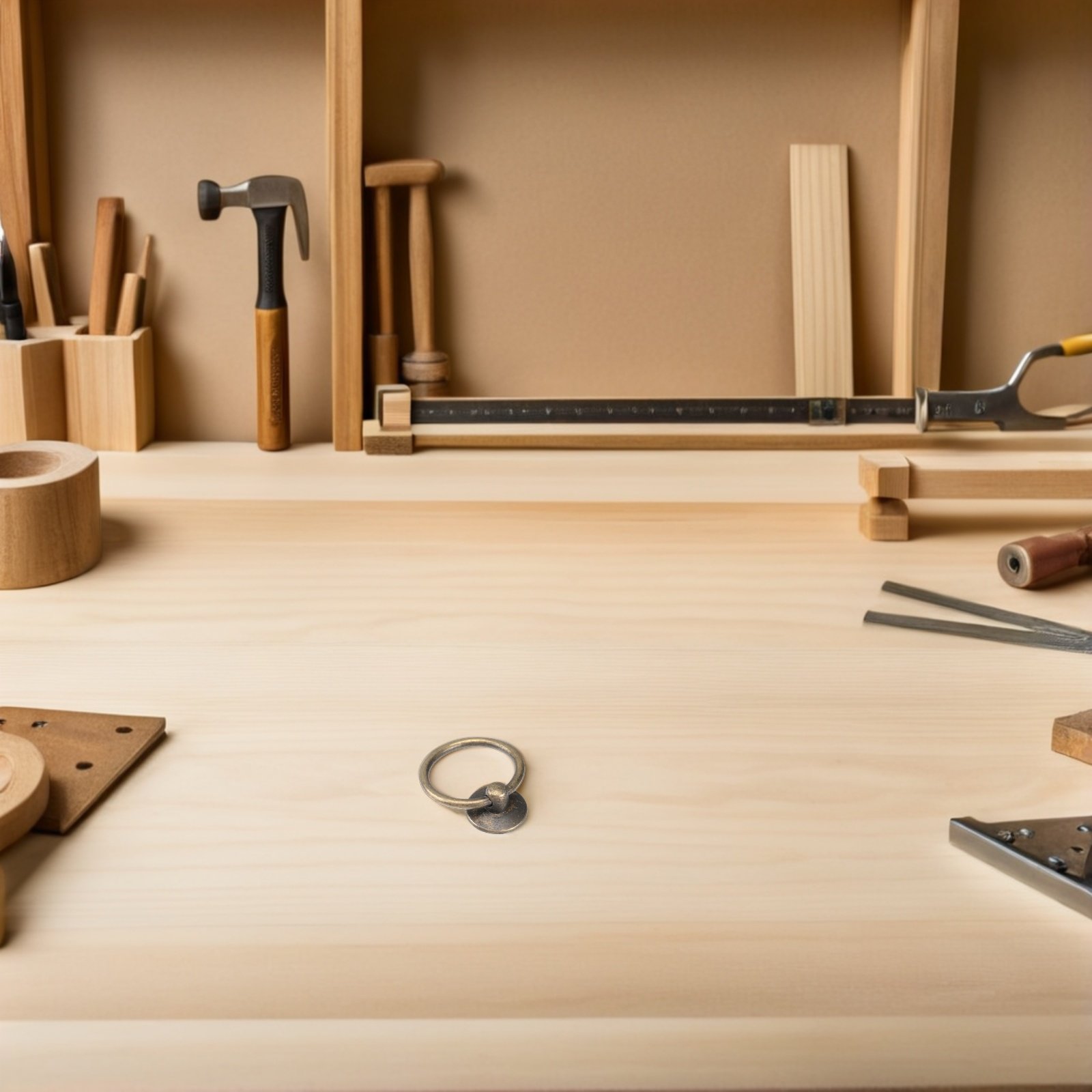Furniture Hardware Drop Pulls - 8 ชิ้น มือจับลิ้นชักแบบห่วงดึง โลหะ สไตล์วินเทจ สำหรับตู้