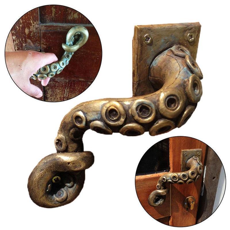 Furniture Hardware Manufacturer - Vintage Octopus ลูกบิดประตูสัตว์สไตล์กลางแจ้ง Hook เฟอร์นิเจอร์ลิ้นชักบาร์ดึงฮาร์ดแวร์โบราณตู้ Shake