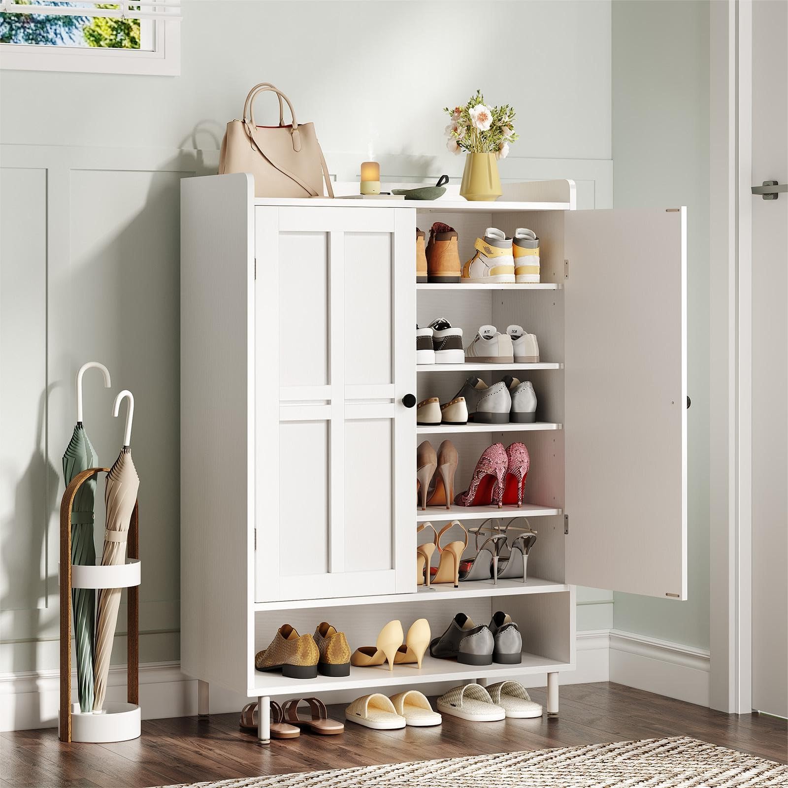 ตู้เก็บรองเท้า 6 ชั้น, ชั้นวาง - Cabinet Hinge Overlay บทวิจารณ์และราคา