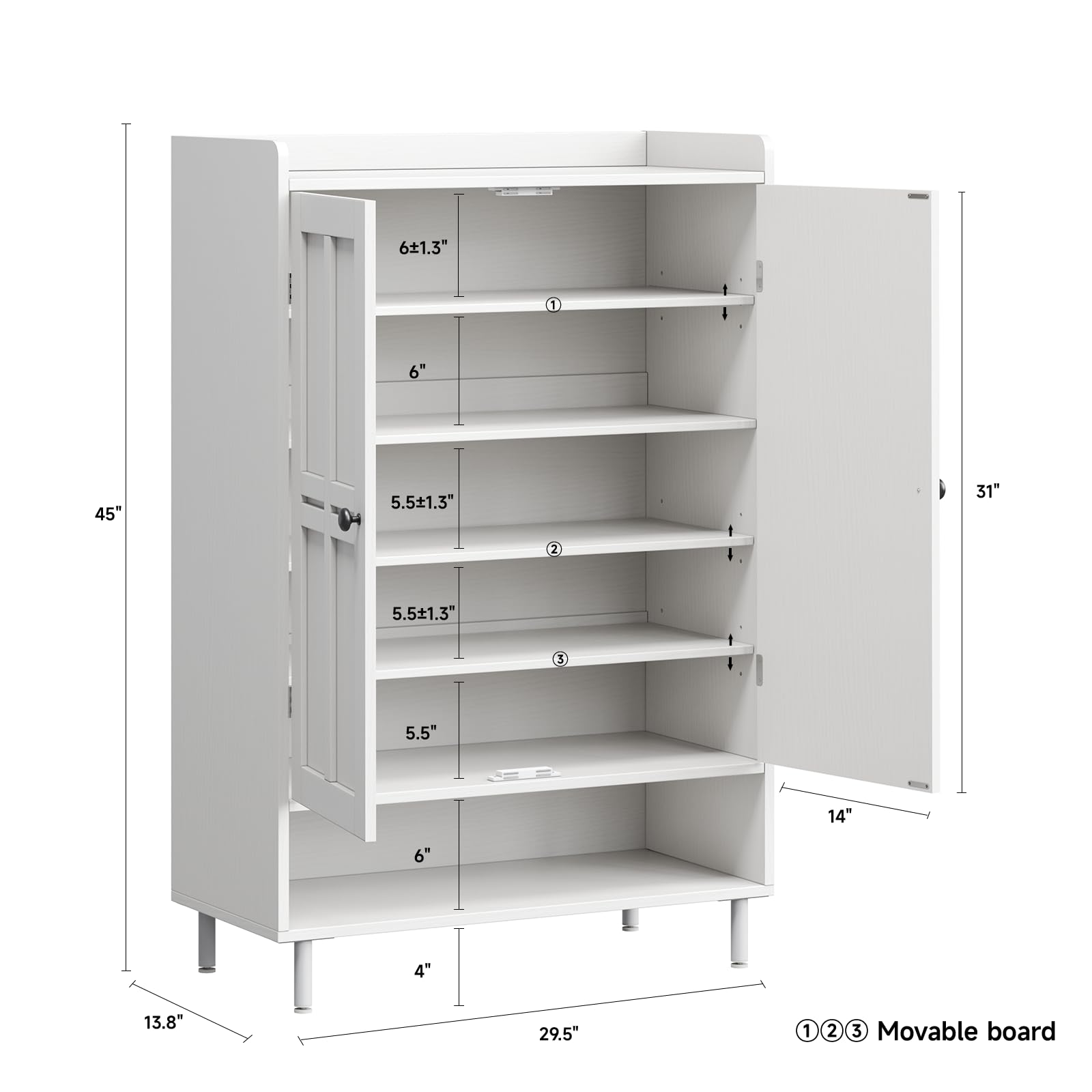 ตู้เก็บรองเท้า 6 ชั้น, ชั้นวาง - Cabinet Hinge Overlay บทวิจารณ์และราคา