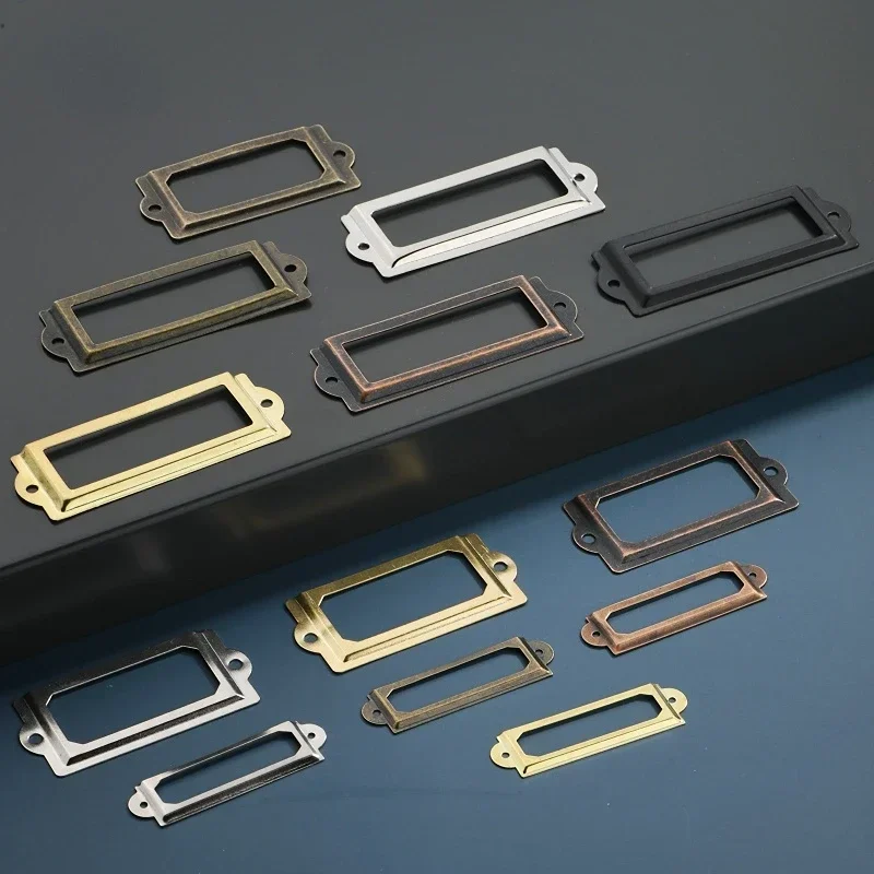 20 ชิ้น กรอบป้ายชื่อเหล็กโบราณ - Furniture Hardware Names บทวิจารณ์และราคา